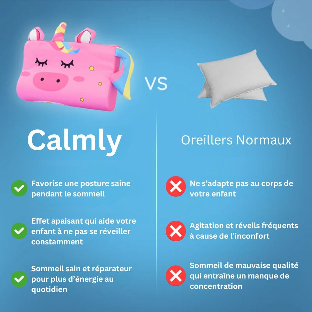 Calmly - L'oreiller pour enfants pour un sommeil meilleur et plus sain