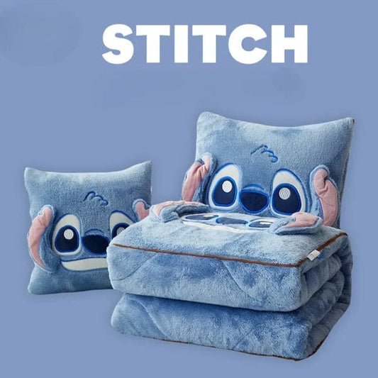 Stitch - Plaid avec coussin